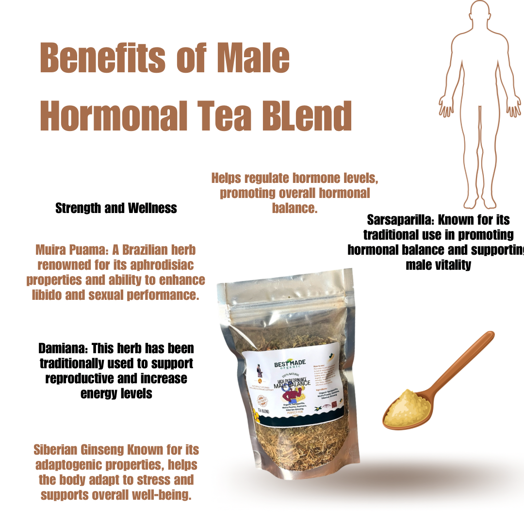 Male Hormonal Tea Blend, Mens Hormone Balance Tea Male Fertility