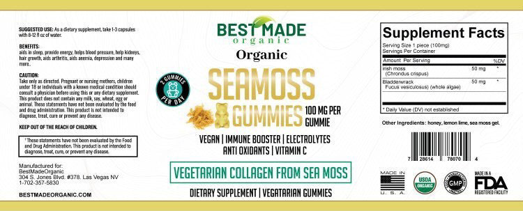 Sea moss fruit gummies