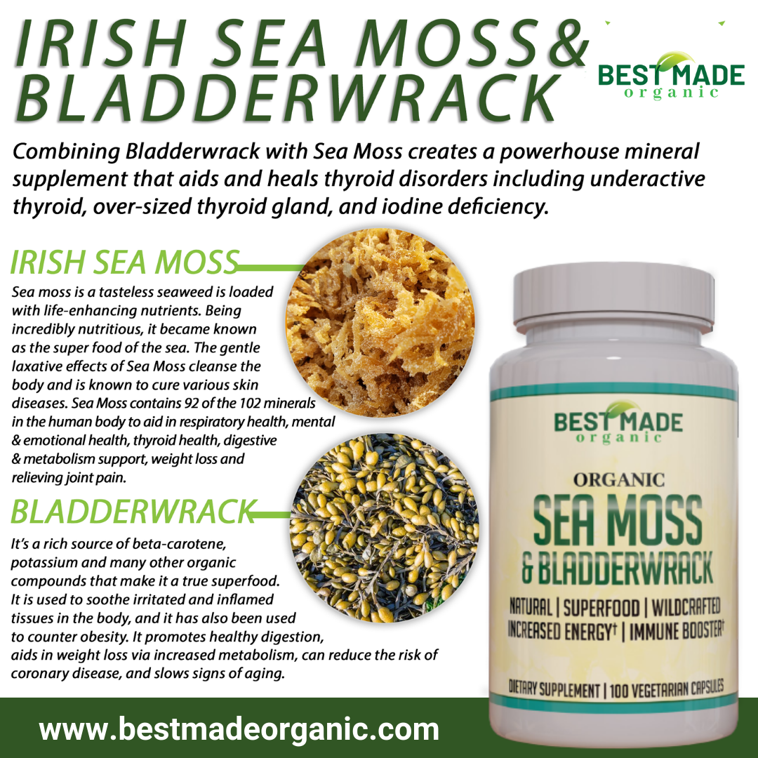 Dr Sebi Organic Sea Moss and Bladderwrack Capsules